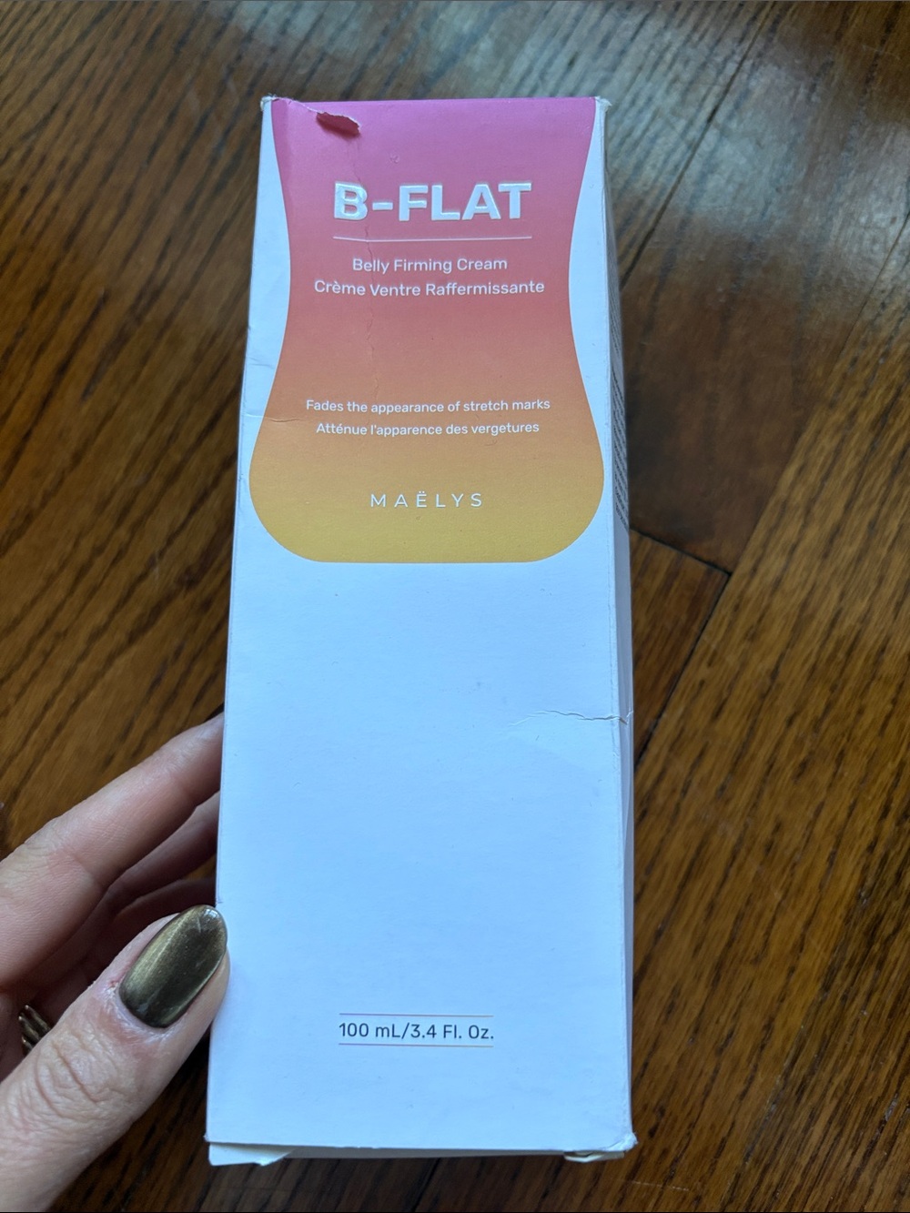 Maëlys B-FLAT Belly Firming Cream — Pink/Peach literally used a pea size